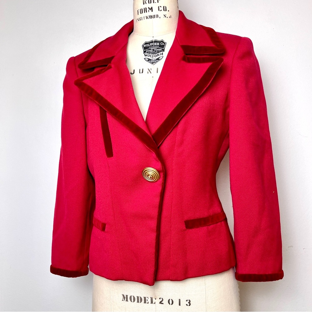 Sz. 10 Emporio Armani Wool Red Blazer
